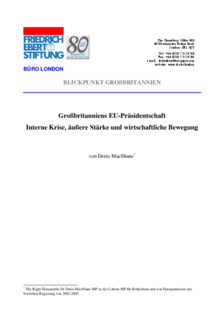 Großbritanniens EU-Präsidentschaft