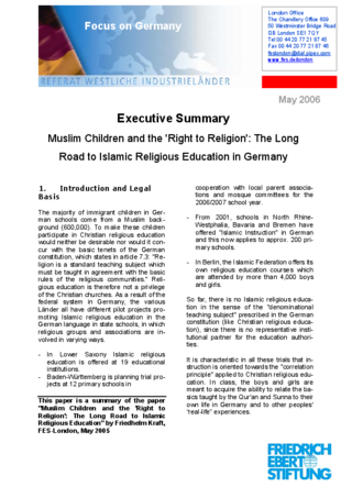 Muslim children and the "right to religion"