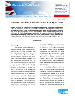 Debatte paradox: die britische Staatsbürgerschaft