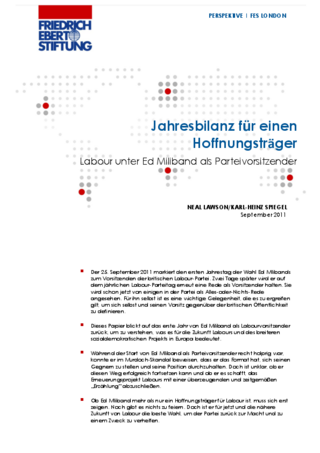 Jahresbilanz für einen Hoffnungsträger